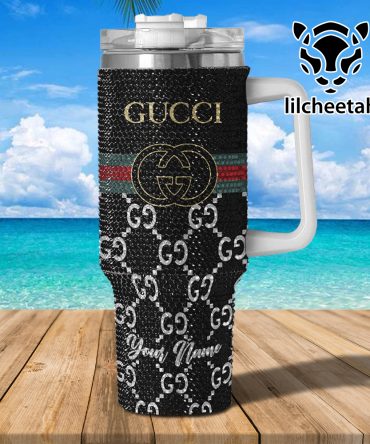Gucci Brand Custom Stanley Quencher 40Oz Stainless Steel Tumbler With Handle