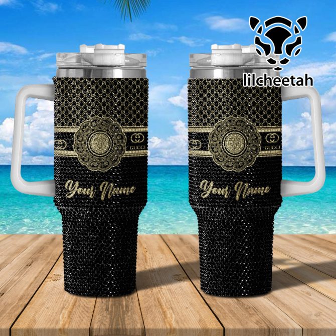 Gucci Brand Custom Stanley Quencher 40Oz Stainless Steel Tumbler With Handle - Image 2