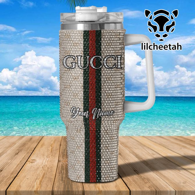 Gucci Brand Custom Stanley Quencher 40Oz Stainless Steel Tumbler With Handle - Image 2