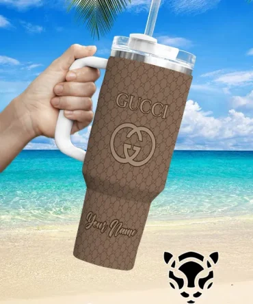 Gucci Brand Custom Stanley Quencher 40Oz Stainless Steel Tumbler With Handle