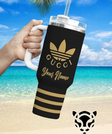 Gucci Brand Custom Stanley Quencher 40Oz Stainless Steel Tumbler With Handle