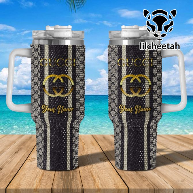 Gucci Brand Custom Stanley Quencher 40Oz Stainless Steel Tumbler With Handle - Image 2