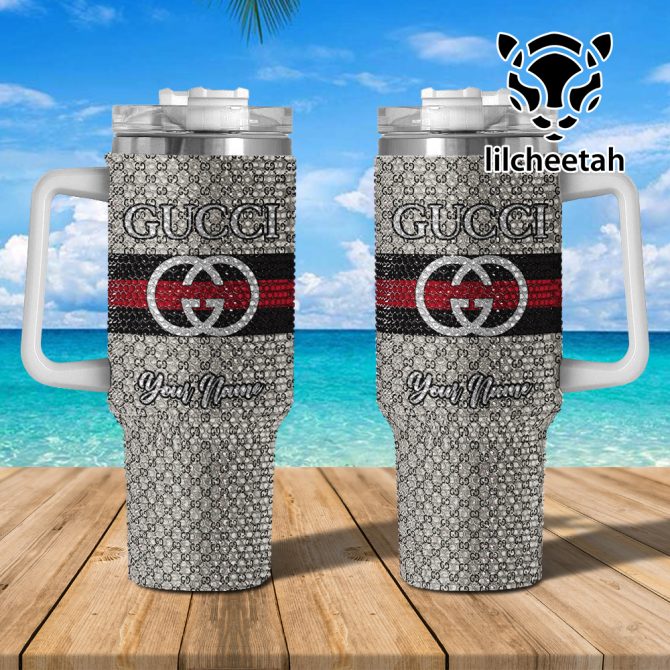 Gucci Brand Custom Stanley Quencher 40Oz Stainless Steel Tumbler With Handle - Image 2