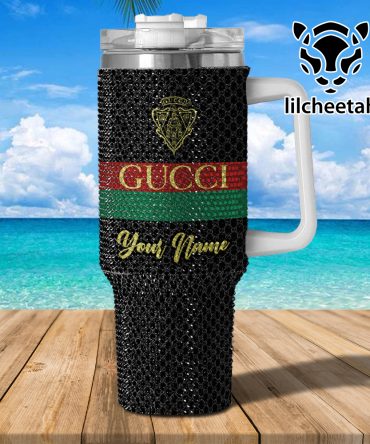 Gucci Brand Custom Stanley Quencher 40Oz Stainless Steel Tumbler With Handle