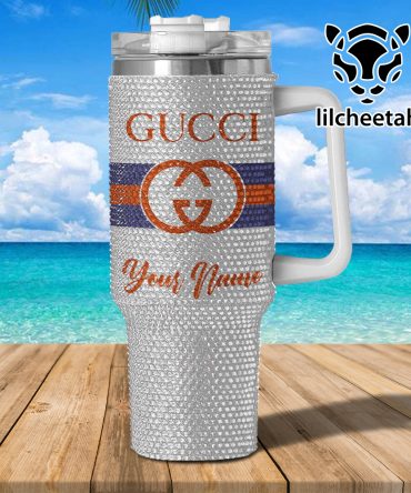 Gucci Brand Custom Stanley Quencher 40Oz Stainless Steel Tumbler With Handle