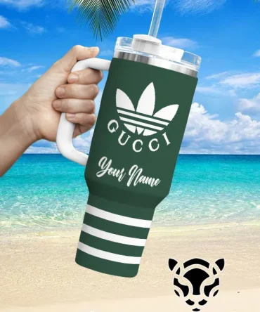Gucci Brand Custom Stanley Quencher 40Oz Stainless Steel Tumbler With Handle