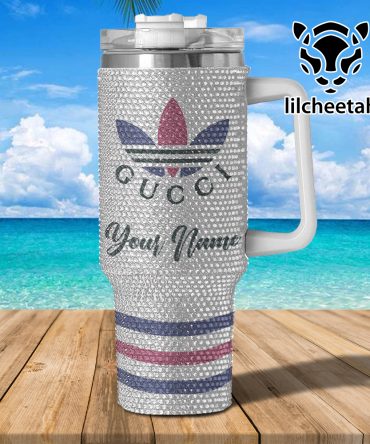 Gucci Brand Custom Stanley Quencher 40Oz Stainless Steel Tumbler With Handle