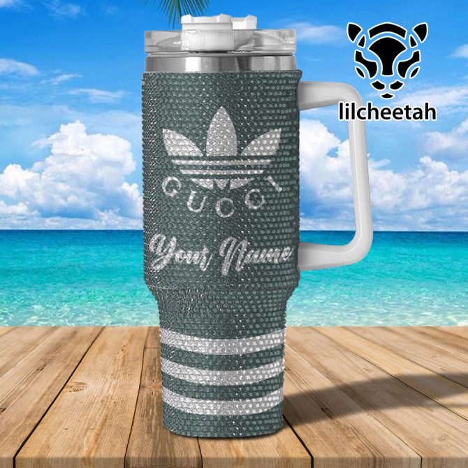 Gucci Brand Custom Stanley Quencher 40Oz Stainless Steel Tumbler With Handle