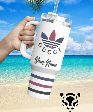 Gucci Brand Custom Stanley Quencher 40Oz Stainless Steel Tumbler With Handle
