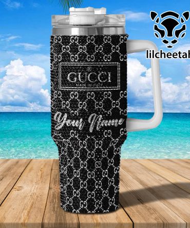Gucci Brand Custom Stanley Quencher 40Oz Stainless Steel Tumbler With Handle