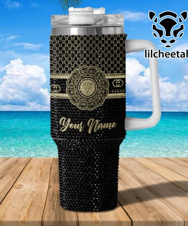 Gucci Brand Custom Stanley Quencher 40Oz Stainless Steel Tumbler With Handle