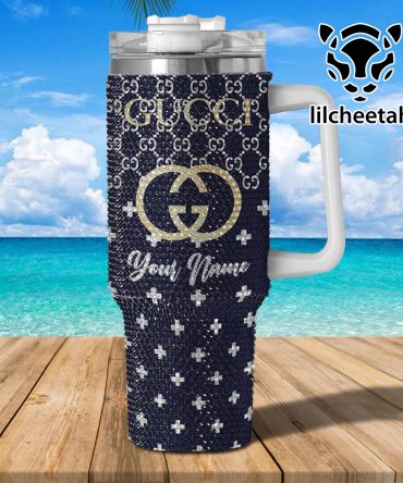 Gucci Brand Custom Stanley Quencher 40Oz Stainless Steel Tumbler With Handle