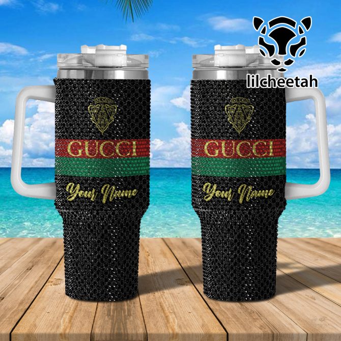Gucci Brand Custom Stanley Quencher 40Oz Stainless Steel Tumbler With Handle - Image 2