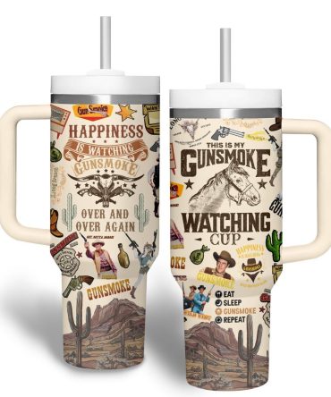 Gunsmoke Tv Series Custom Stanley Quencher 40Oz Stainless Steel Tumbler