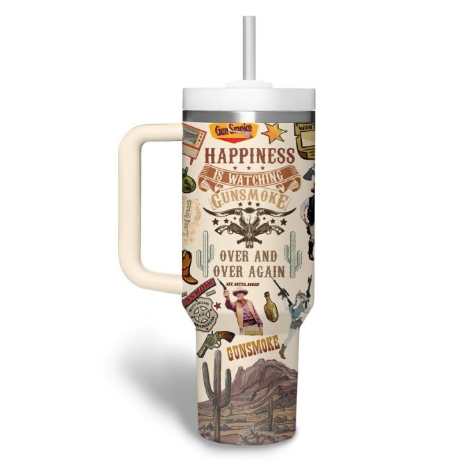 Gunsmoke Tv Series Custom Stanley Quencher 40Oz Stainless Steel Tumbler - Image 2