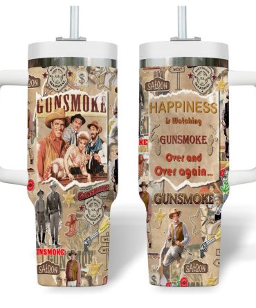 Gunsmoke Tv Series Custom Stanley Quencher 40Oz Stainless Steel Tumbler