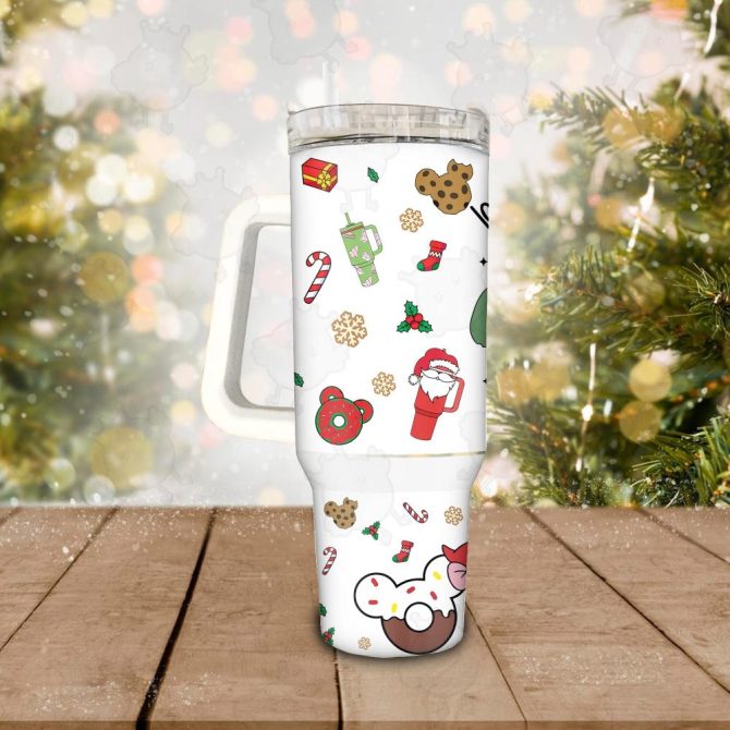 Gus Cinderella Disney Cartoon Custom Stanley Quencher 40Oz Stainless Steel Tumbler With Handle - Image 3
