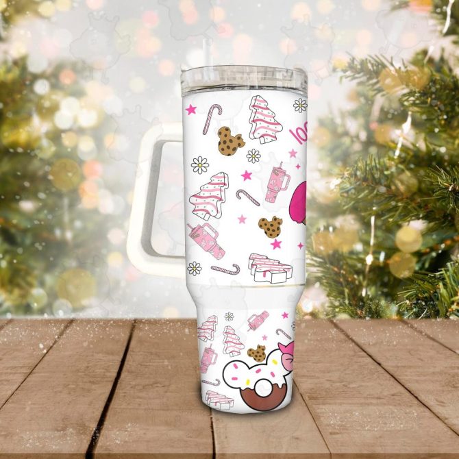Gus Cinderella Disney Cartoon Custom Stanley Quencher 40Oz Stainless Steel Tumbler With Handle - Image 2