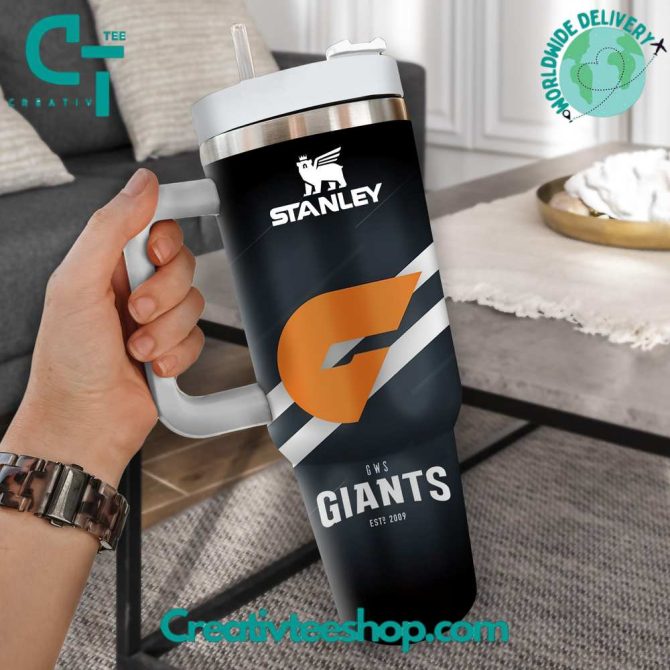 Gws Giants Afl Custom Stanley Quencher 40Oz Stainless Steel Tumbler With Handle