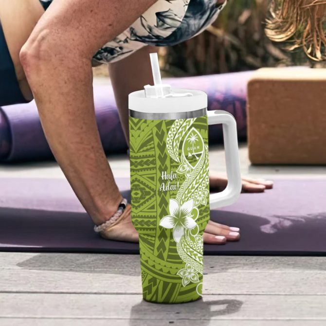 Hafa Adai Guam Islands Custom Stanley Quencher 40Oz Stainless Steel Tumbler - Image 7
