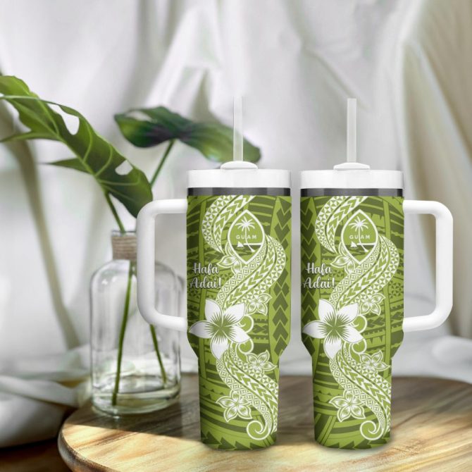 Hafa Adai Guam Islands Custom Stanley Quencher 40Oz Stainless Steel Tumbler - Image 10
