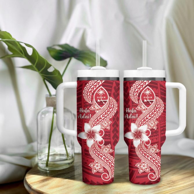 Hafa Adai Guam Islands Custom Stanley Quencher 40Oz Stainless Steel Tumbler - Image 10