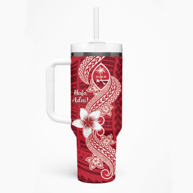 Hafa Adai Guam Islands Custom Stanley Quencher 40Oz Stainless Steel Tumbler - Image 2