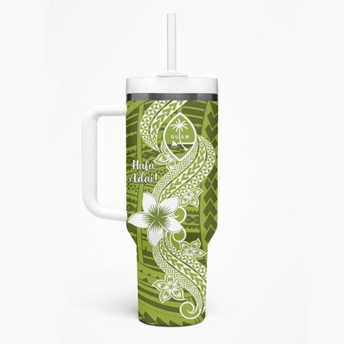 Hafa Adai Guam Islands Custom Stanley Quencher 40Oz Stainless Steel Tumbler - Image 2