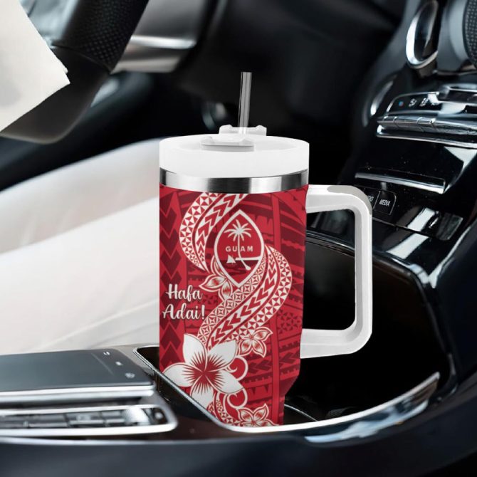 Hafa Adai Guam Islands Custom Stanley Quencher 40Oz Stainless Steel Tumbler - Image 9