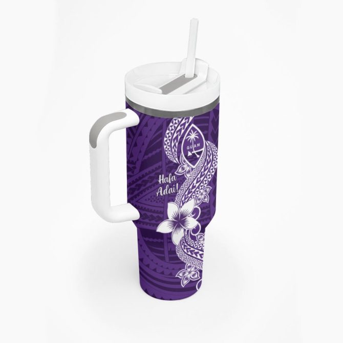 Hafa Adai Guam Islands Custom Stanley Quencher 40Oz Stainless Steel Tumbler - Image 3