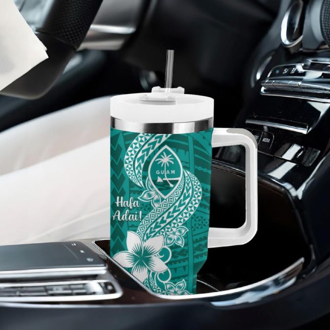 Hafa Adai Guam Islands Custom Stanley Quencher 40Oz Stainless Steel Tumbler - Image 9