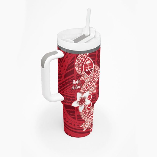 Hafa Adai Guam Islands Custom Stanley Quencher 40Oz Stainless Steel Tumbler - Image 3