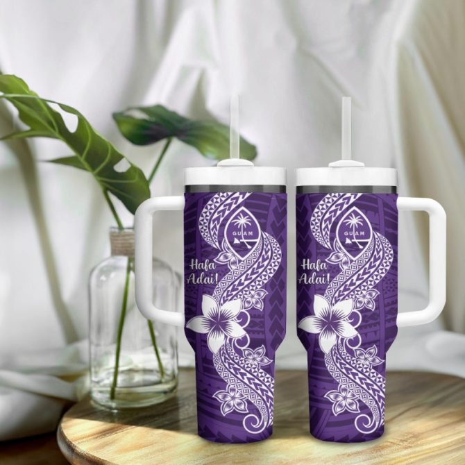 Hafa Adai Guam Islands Custom Stanley Quencher 40Oz Stainless Steel Tumbler - Image 10