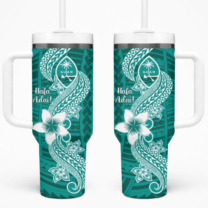 Hafa Adai Guam Islands Custom Stanley Quencher 40Oz Stainless Steel Tumbler