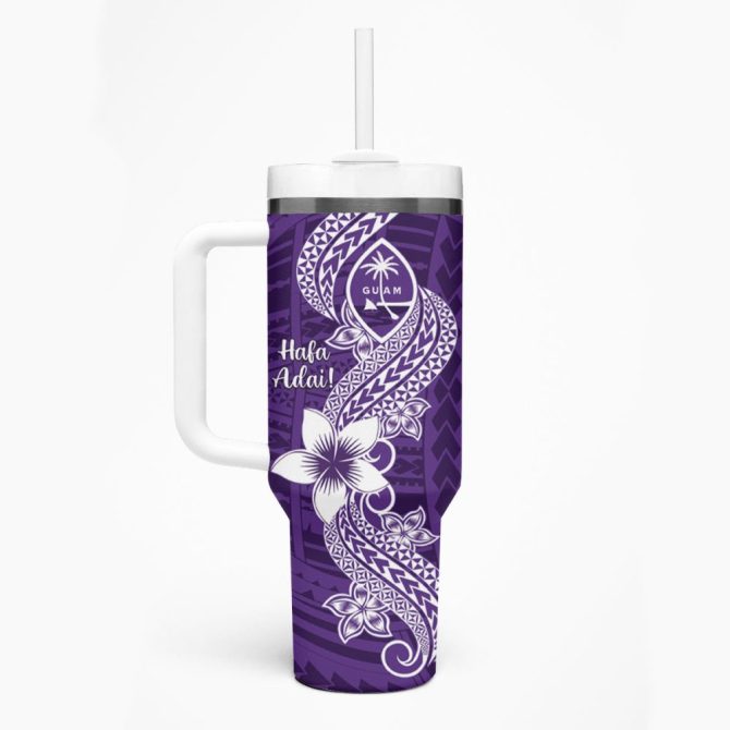 Hafa Adai Guam Islands Custom Stanley Quencher 40Oz Stainless Steel Tumbler - Image 2