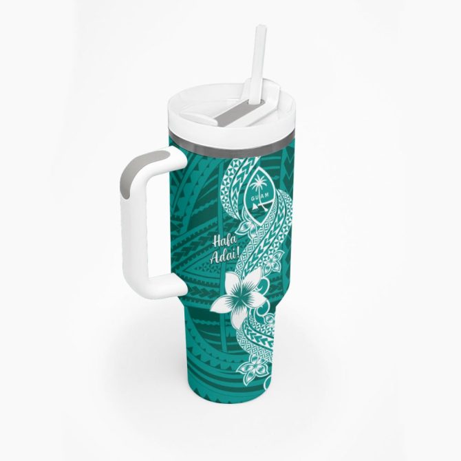 Hafa Adai Guam Islands Custom Stanley Quencher 40Oz Stainless Steel Tumbler - Image 3