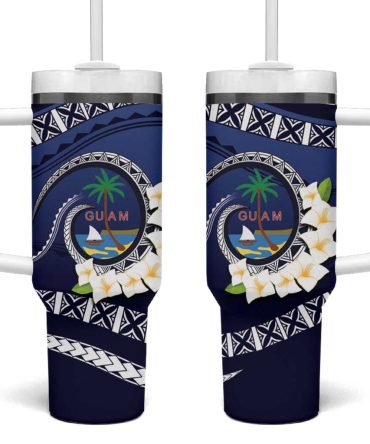 Hafai Adai Guam Guasalis Polynesian Tribal Custom Stanley Quencher 40Oz Stainless Steel Tumbler With Handle