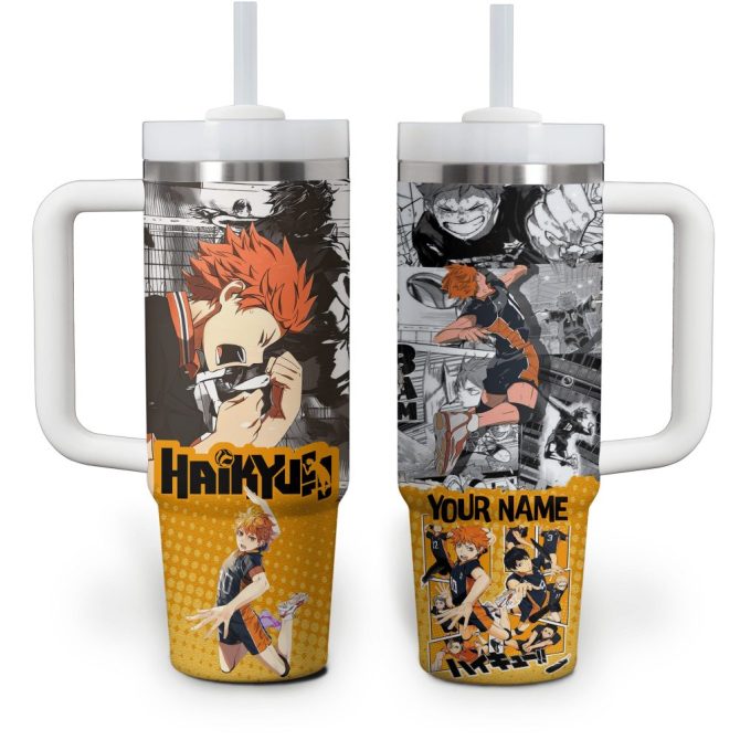 Haikyu!! Anime Custom Stanley Quencher 40Oz Stainless Steel Tumbler With Handle - Image 2