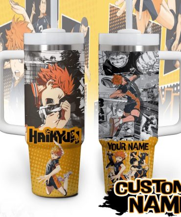 Haikyu!! Anime Custom Stanley Quencher 40Oz Stainless Steel Tumbler With Handle