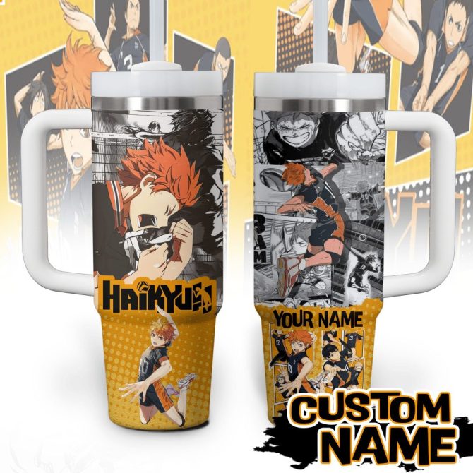 Haikyu!! Anime Custom Stanley Quencher 40Oz Stainless Steel Tumbler With Handle