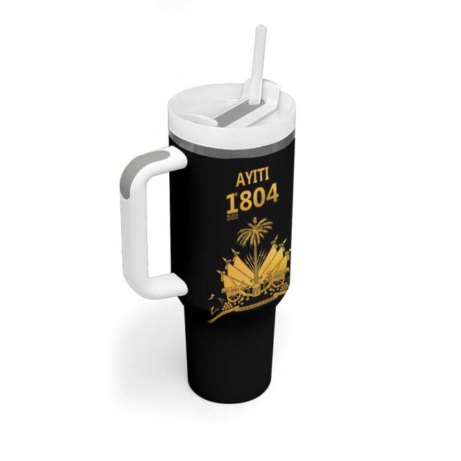 Haiti Independence Day The First Black Republic Since 1804 Custom Stanley Quencher 40Oz Stainless Steel Tumbler With Handle - Image 2