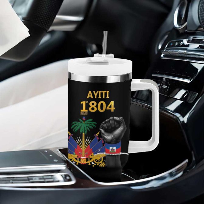 Haiti Independence Day The First Black Republic Since 1804 Custom Stanley Quencher 40Oz Stainless Steel Tumbler With Handle - Image 8