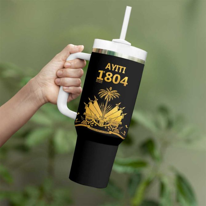 Haiti Independence Day The First Black Republic Since 1804 Custom Stanley Quencher 40Oz Stainless Steel Tumbler With Handle - Image 3