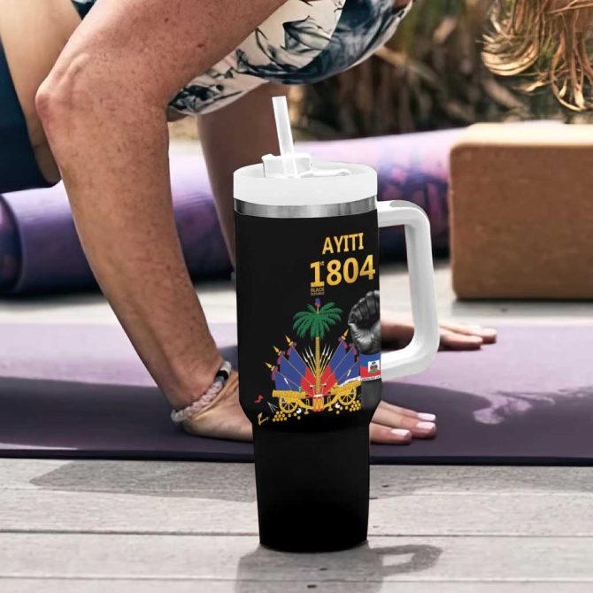 Haiti Independence Day The First Black Republic Since 1804 Custom Stanley Quencher 40Oz Stainless Steel Tumbler With Handle - Image 6