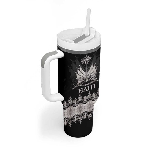 Haiti Neg Marron Silver Hope Is Nothing Without Action Custom Stanley Quencher 40Oz Stainless Steel Tumbler With Handle - Image 2