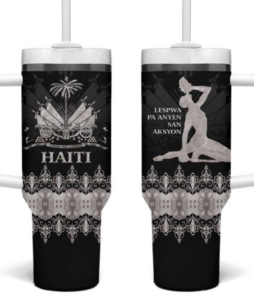 Haiti Neg Marron Silver Hope Is Nothing Without Action Custom Stanley Quencher 40Oz Stainless Steel Tumbler With Handle