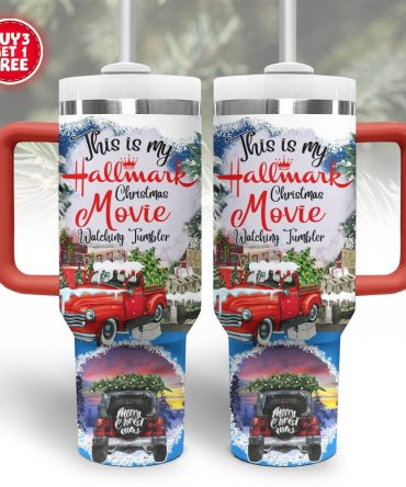 Hallmark Christmas Movies Custom Stanley Quencher 40Oz Stainless Steel Tumbler With Handle