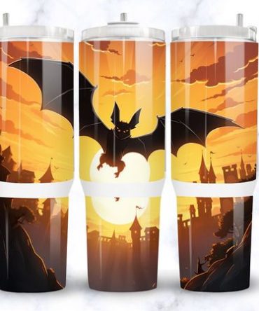 Halloween Bat Custom Stanley Quencher 40Oz Stainless Steel Tumbler