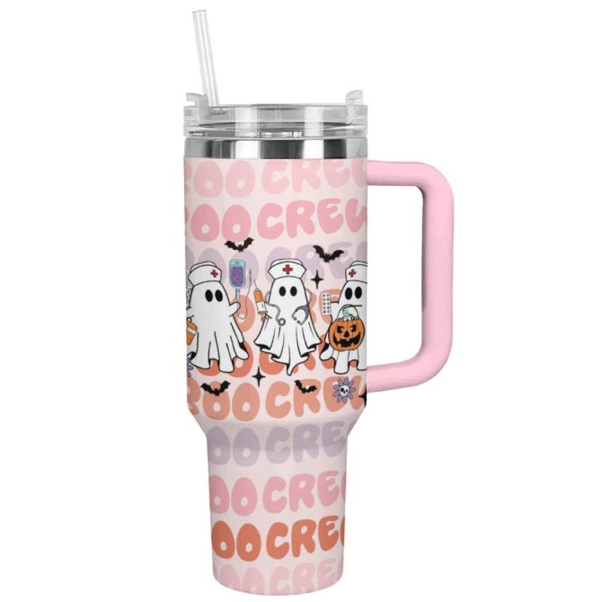 Halloween Boo Boo Crew Custom Stanley Quencher 40Oz Stainless Steel Tumbler With Handle
