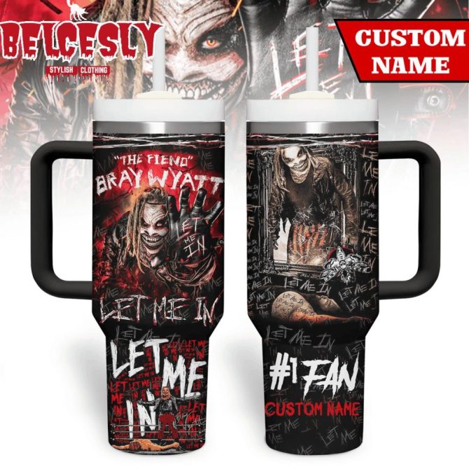 Halloween Bray Wyatt Wwe Custom Stanley Quencher 40Oz Stainless Steel Tumbler With Handle